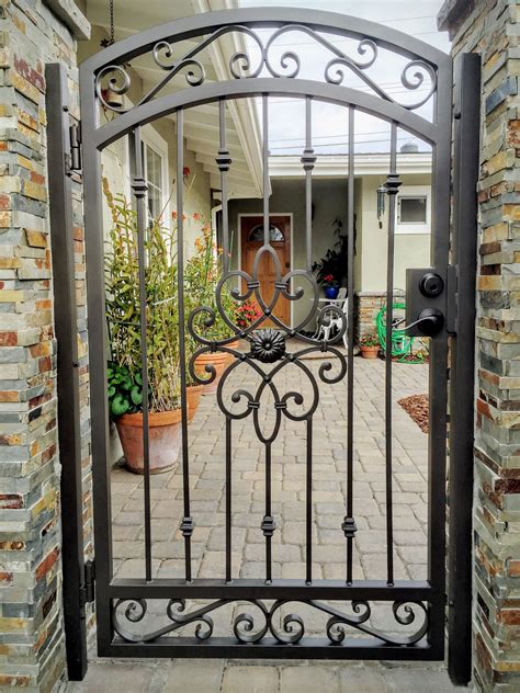 house metal front door gates|metal gates for outside fencing.